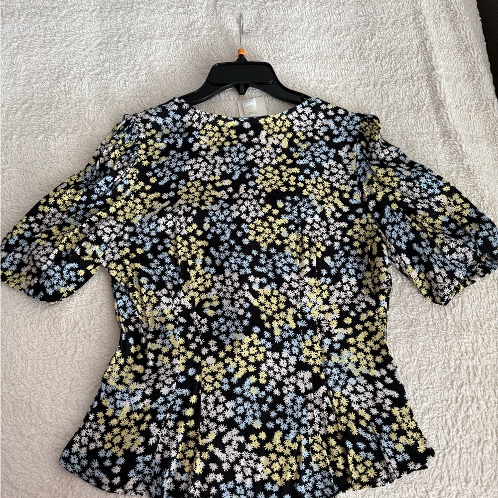 H&M Floral Women's Blouse - Black, White, Yellow